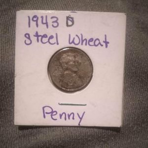 1943 D steel wheat penny